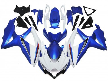 Shop Shining Gloss White With Silver and blue Suzuki GSXR750 Motorcycle Fairings 08-10