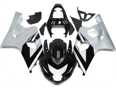 Shop Silver and Black Gloss OEM Style Suzuki GSXR750 Motorcycle Fairings 04-05