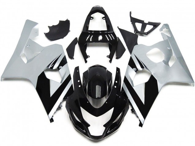 Shop Silver and Black Gloss OEM Style Suzuki GSXR750 Motorcycle Fairings 04-05