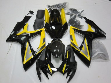Shop Silver and Black Yellow Suzuki GSXR750 Motorcycle Fairings 06-07