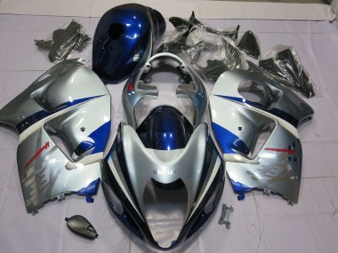Shop Silver and Blue Suzuki GSXR Motorcycle Fairings 1300 Motorcycle Fairings 97-07