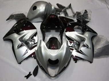 Shop Silver and Dark Red Suzuki GSXR Motorcycle Fairings 1300 Motorcycle Fairings 97-07
