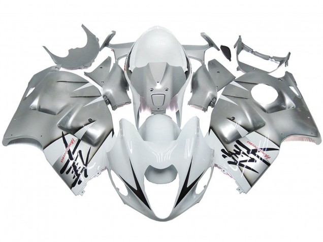 Shop Silver and White Gloss OEM Style Suzuki GSXR Motorcycle Fairings 1300 Motorcycle Fairings 97-07 Shop Silver and White Gloss OEM Style Suzuki GSXR Motorcycle Fairings 1300 Motorcycle Fairings 97-07