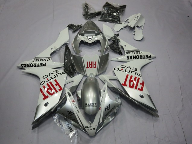 Shop Silver Fiat Yamaha R1 Motorcycle Fairings 07-08 Shop Silver Fiat Yamaha R1 Motorcycle Fairings 07-08