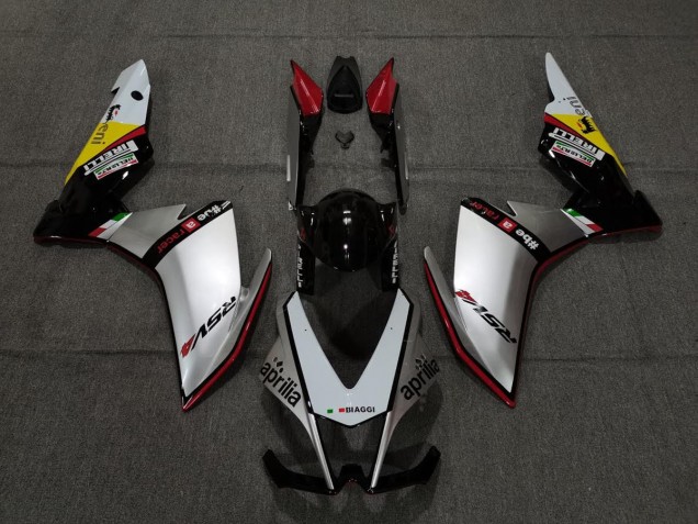 Shop Silver Pirelli & Red Aprilia RSV4 Motorcycle Fairings 1000 Motorcycle Fairings 10-15 Shop Silver Pirelli & Red Aprilia RSV4 Motorcycle Fairings 1000 Motorcycle Fairings 10-15