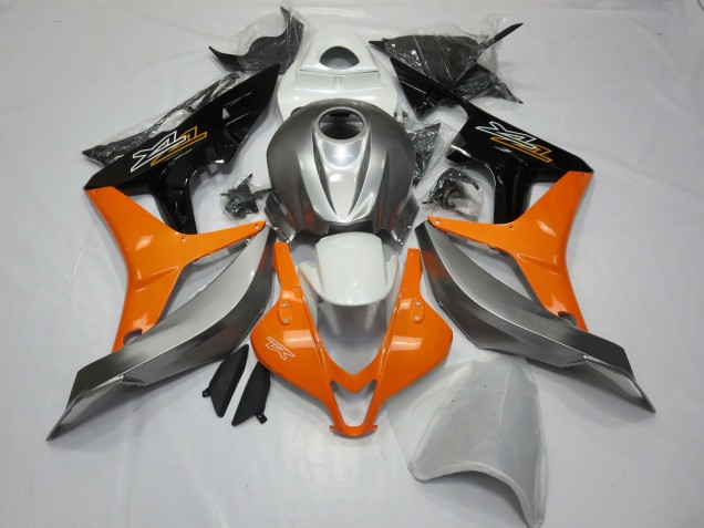 Shop Silver White and Orange Honda CBR600RR Motorcycle Fairings 07-08 Shop Silver White and Orange Honda CBR600RR Motorcycle Fairings 07-08