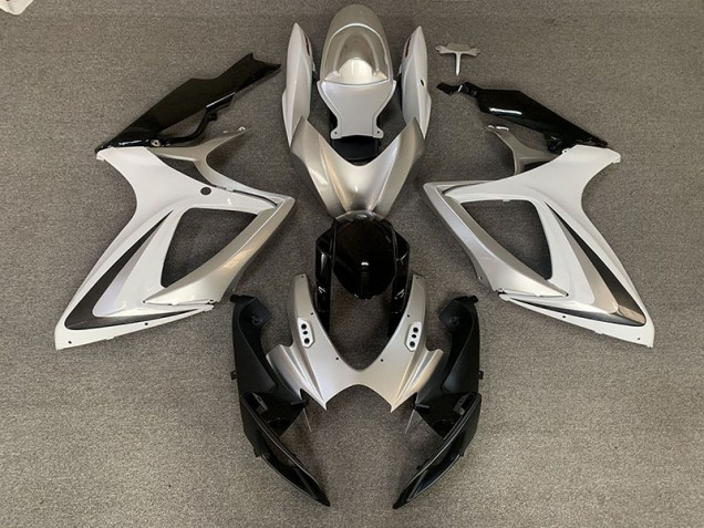 Shop Silver White OEM Style Suzuki GSXR750 Motorcycle Fairings 06-07 Shop Silver White OEM Style Suzuki GSXR750 Motorcycle Fairings 06-07