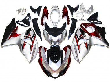 Shop Silver with Red Hints Suzuki GSXR Motorcycle Fairings 1000 Motorcycle Fairings 09-16