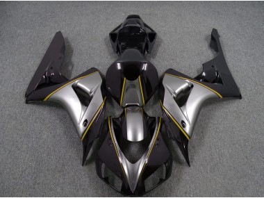 Shop Silver with Yellow Pin Stripe Honda CBR1000RR Motorcycle Fairings 06-07