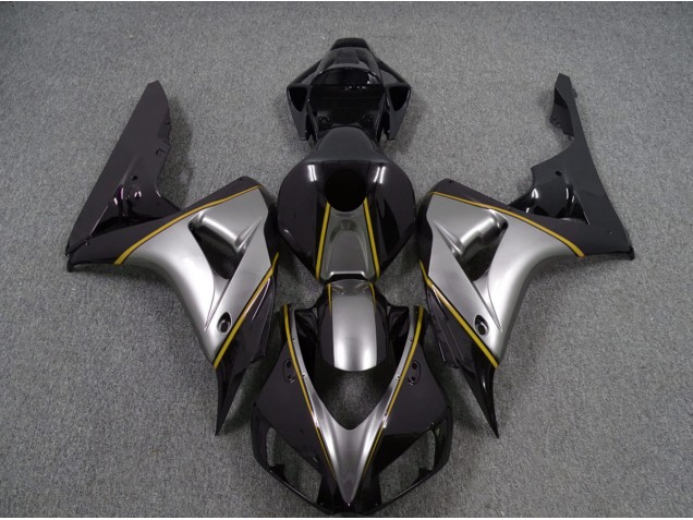 Shop Silver with Yellow Pin Stripe Honda CBR1000RR Motorcycle Fairings 06-07 Shop Silver with Yellow Pin Stripe Honda CBR1000RR Motorcycle Fairings 06-07