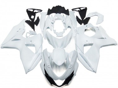 Shop Solid Gloss white with Silver logo Suzuki GSXR Motorcycle Fairings 1000 Motorcycle Fairings 09-16