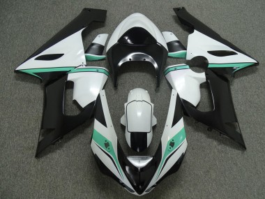 Shop Teal white and Black Kawasaki ZX6R Motorcycle Fairings 05-06