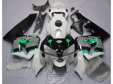 Shop Turquoise Splatter on Gloss Black Honda CBR600RR Motorcycle Fairings 05-06
