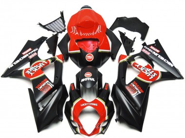 Shop Vibrant Matte Black Custom Lucky Strike Suzuki GSXR Motorcycle Fairings 1000 Motorcycle Fairings 07-08