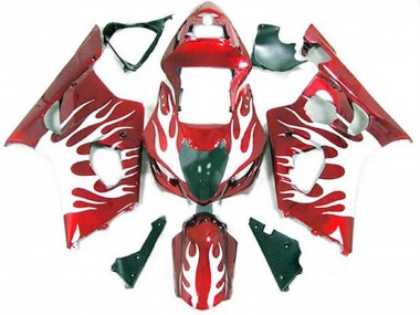 Shop White and Red Flame Suzuki GSXR Motorcycle Fairings 1000 Motorcycle Fairings 03-04