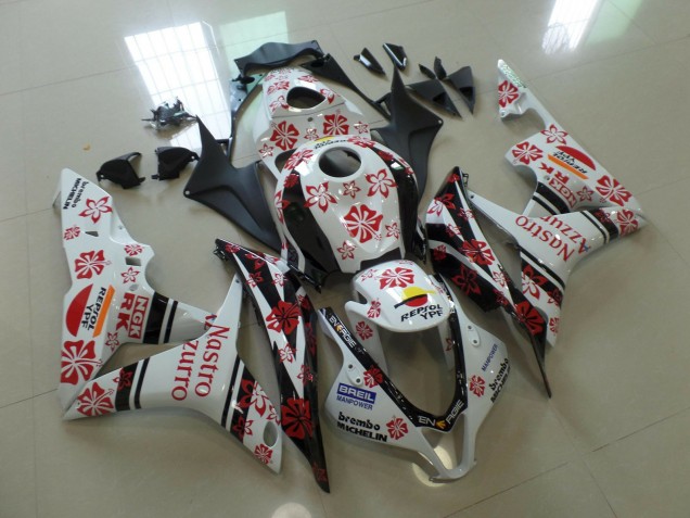 Shop White and Red Nastro Azzurro Honda CBR600RR Motorcycle Fairings 07-08 Shop White and Red Nastro Azzurro Honda CBR600RR Motorcycle Fairings 07-08