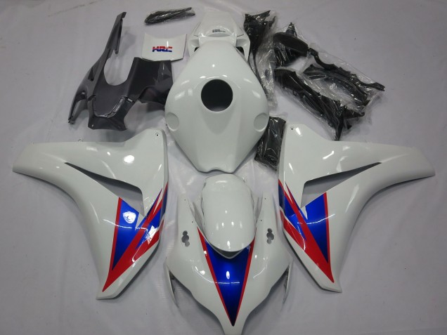 Shop White Blue Red (w) logo Honda CBR1000RR Motorcycle Fairings 08-11