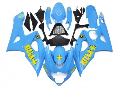 Shop White Blue with Yellow Rizla Suzuki GSXR Motorcycle Fairings 1000 Motorcycle Fairings 05-06