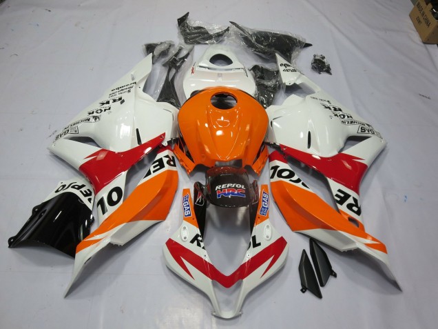 Shop White Repsol Honda CBR600RR Motorcycle Fairings 09-12