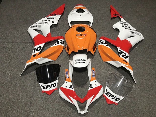 Shop White Repsol Style Honda CBR600RR Motorcycle Fairings 07-08 Shop White Repsol Style Honda CBR600RR Motorcycle Fairings 07-08