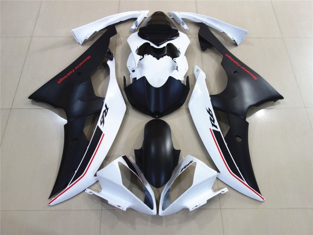 Shop White with Black Custom OEM Style Yamaha R6 Motorcycle Fairings 08-16 Shop White with Black Custom OEM Style Yamaha R6 Motorcycle Fairings 08-16