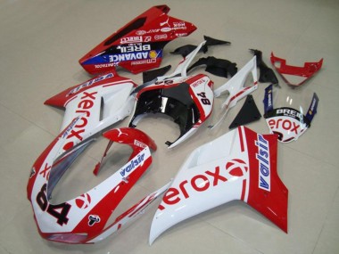 Shop White Xerox Ducati 848 Motorcycle Fairings 1098 Motorcycle Fairings 1198 Motorcycle Fairings 07-12