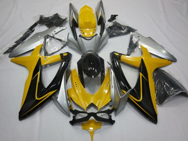 Shop Yellow Black and Silver Suzuki GSXR750 Motorcycle Fairings 08-10