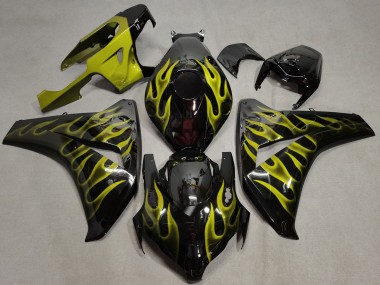 Shop Yellow Flame Honda CBR1000RR Motorcycle Fairings 08-11