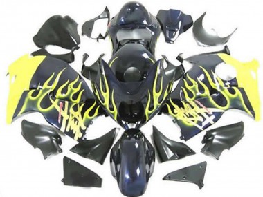 Shop Yellow Flame Suzuki GSXR Motorcycle Fairings 1300 Motorcycle Fairings 97-07