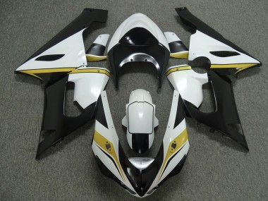 Shop Yellow white and Black Kawasaki ZX6R Motorcycle Fairings 05-06